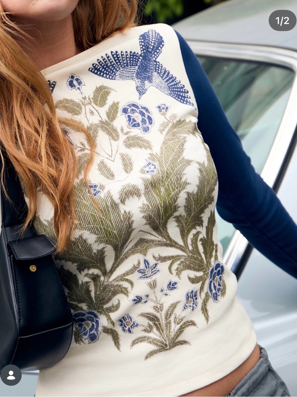 NWT Free People|| Sunday Market Folklorian Twist Long Sleeve Top Size L